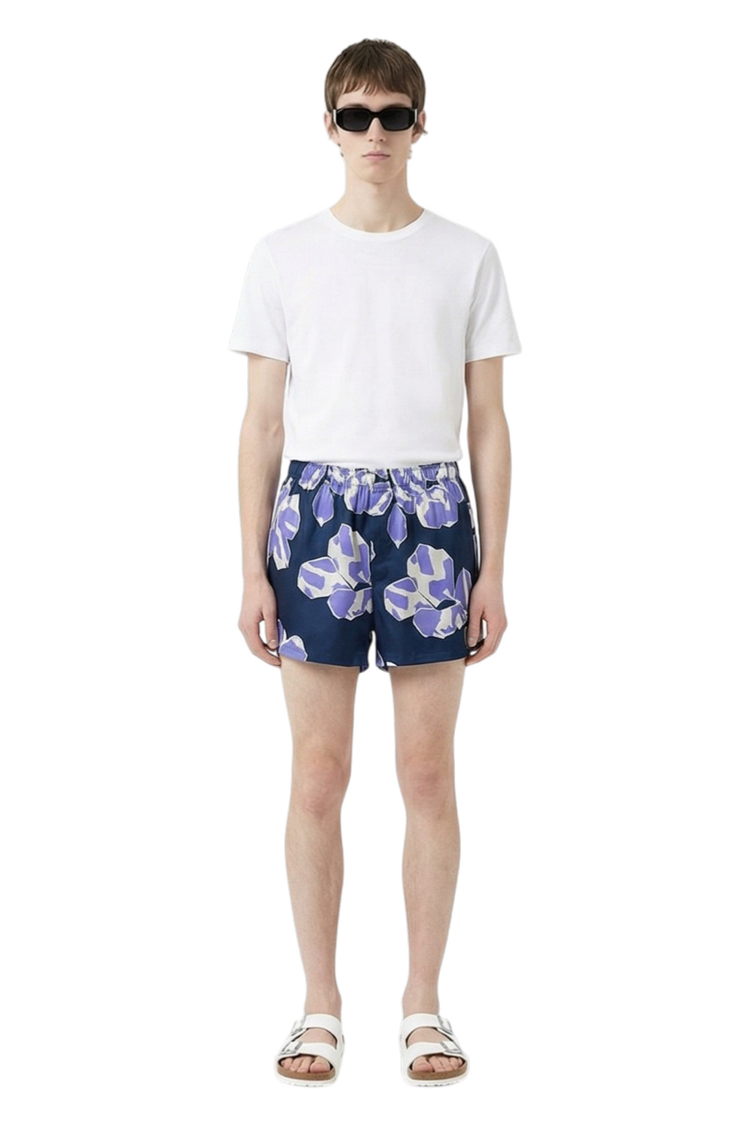 BOXER SHORT PAPER CUTS NAVY LILAC - BANANATIME