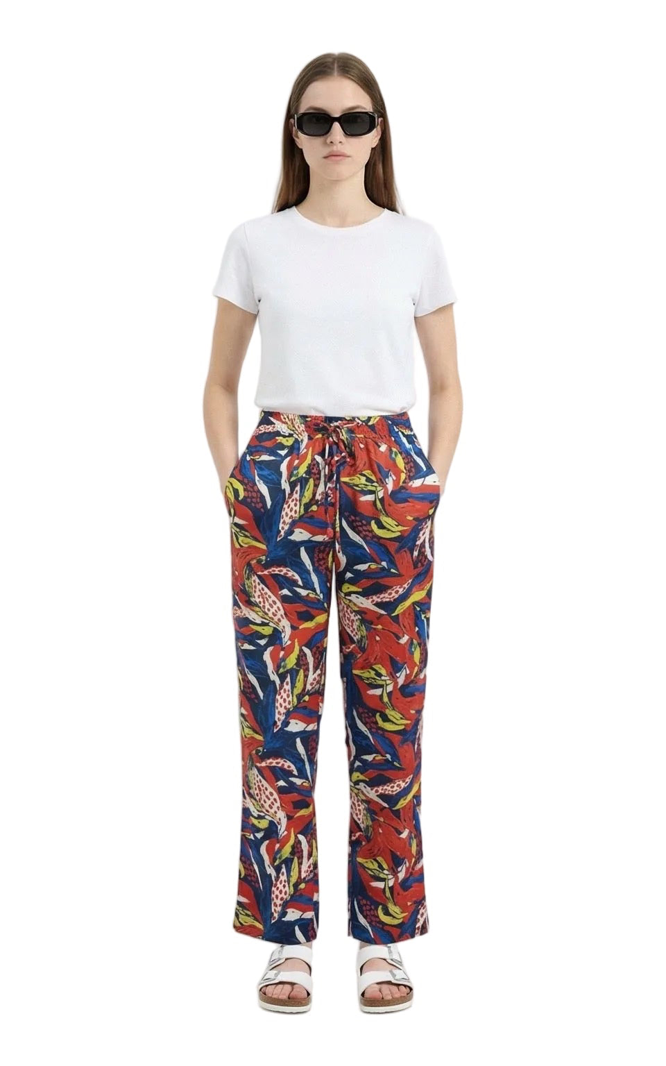 EASY PANT Seaweed NavyRed - BANANATIME