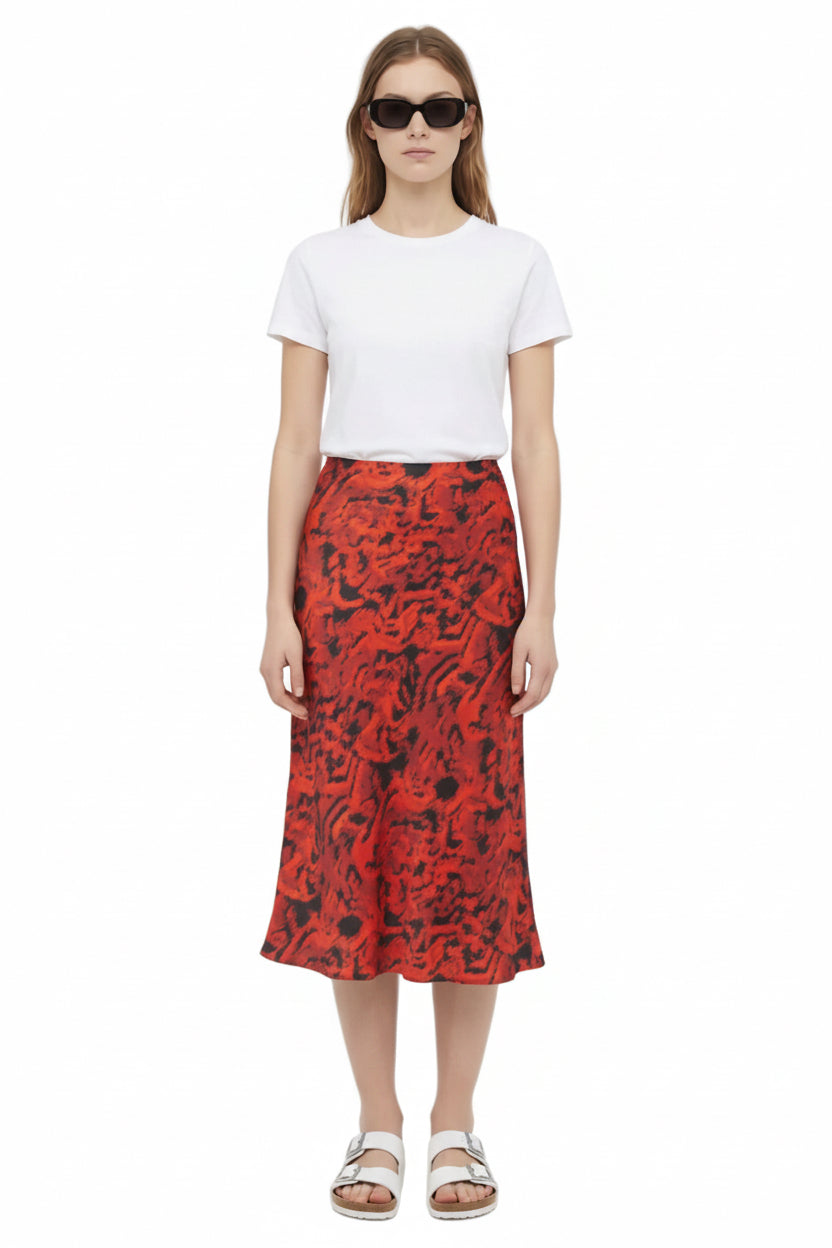 EVERYDAY SKIRT Abstract Hawaiian Red - BANANATIME