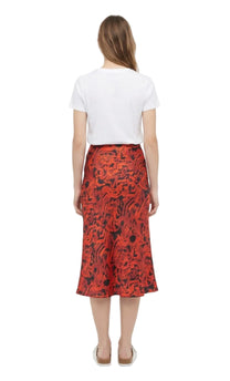 EVERYDAY SKIRT Abstract Hawaiian Red - BANANATIME