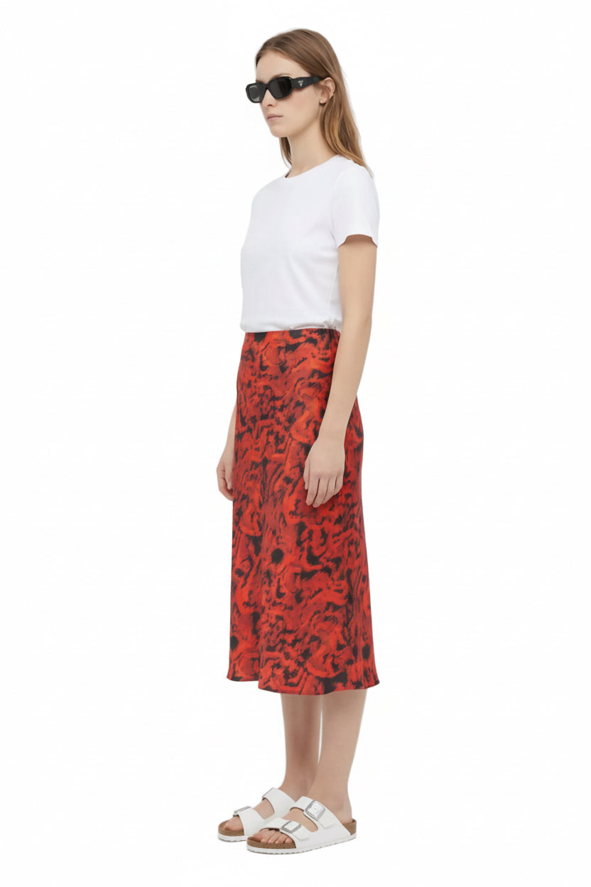 EVERYDAY SKIRT Abstract Hawaiian Red - BANANATIME