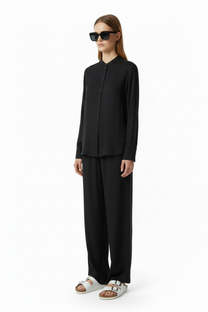 SLIM GRANDAD 2 SHIRT Black - BANANATIME