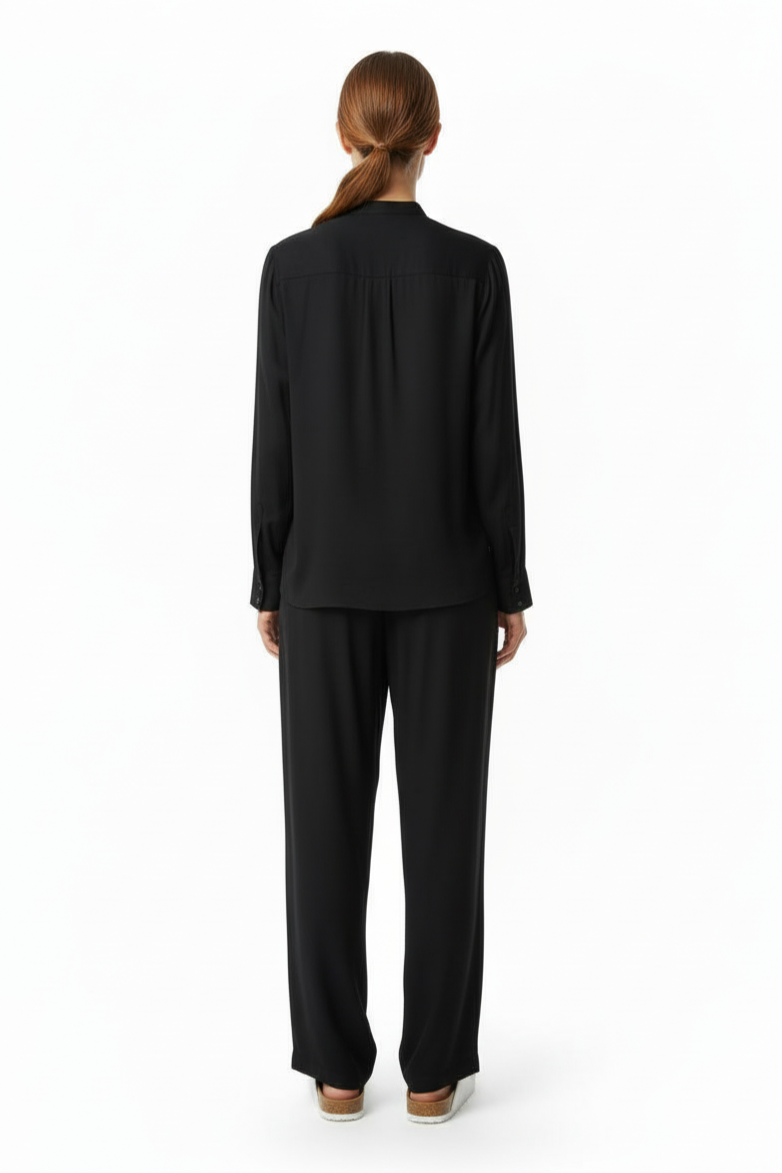 SLIM GRANDAD 2 SHIRT Black - BANANATIME