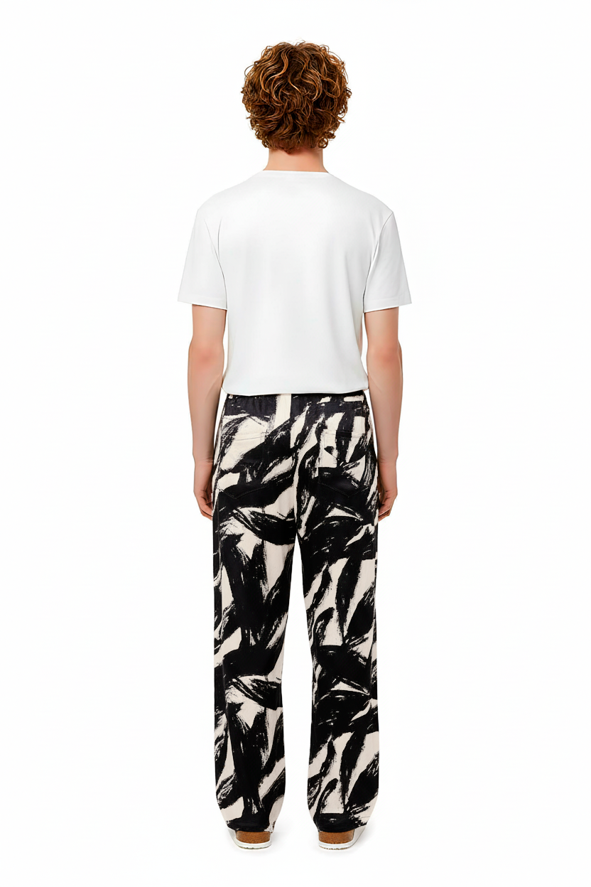 EASY PANT Etchasketch Black - BANANATIME