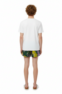 BOXER SHORT AUTUMN LEAVES GREEN PINK - BANANATIME