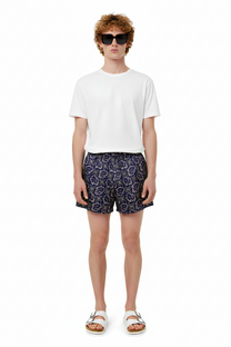 BOXER SHORT PAISLEY FISH NAVY PINK - BANANATIME