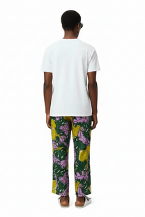 EASY PANT AUTUMN LEAVES GREEN PINK - BANANATIME