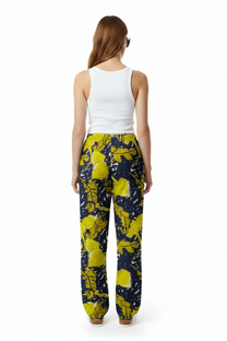 EASY PANT AUTUMN LEAVES NAVY YELLOW - BANANATIME