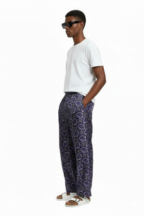 EASY PANT PAISLEY FISH NAVY PINK - BANANATIME