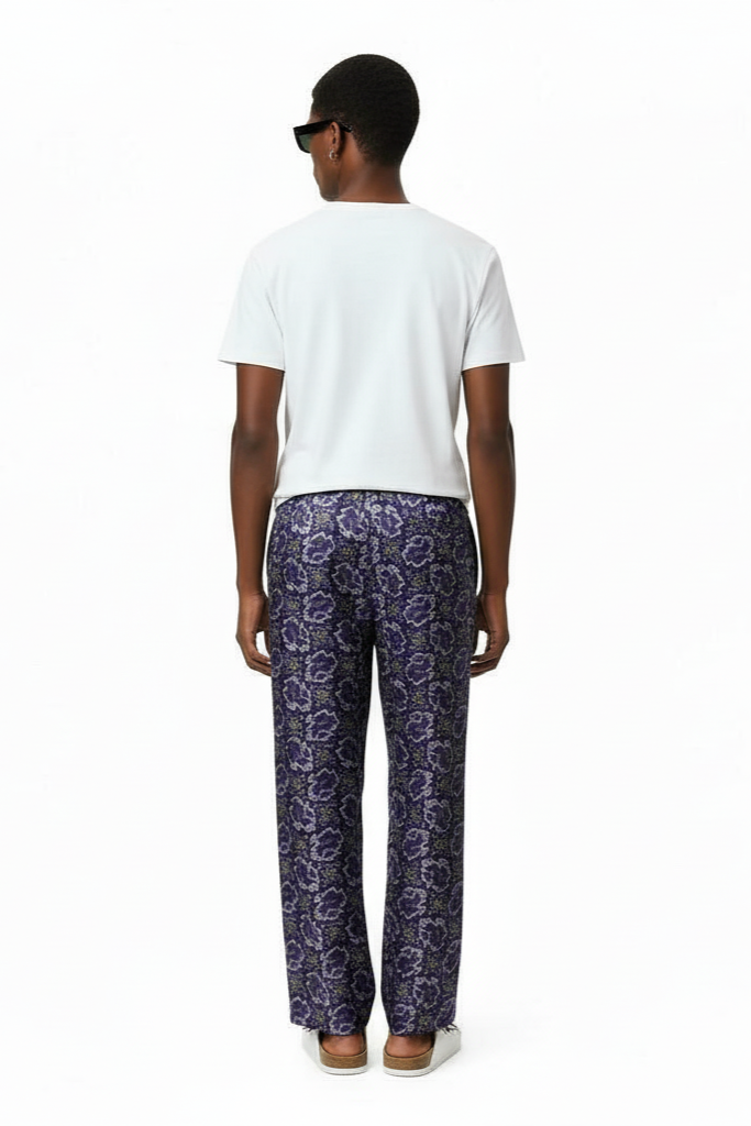 EASY PANT PAISLEY FISH NAVY PINK - BANANATIME