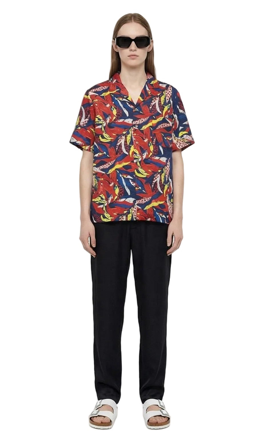 HAWAIIAN 2 SHIRT Seaweed NavyRed - BANANATIME