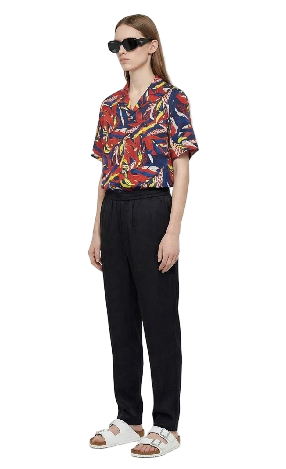 HAWAIIAN 2 SHIRT Seaweed NavyRed - BANANATIME