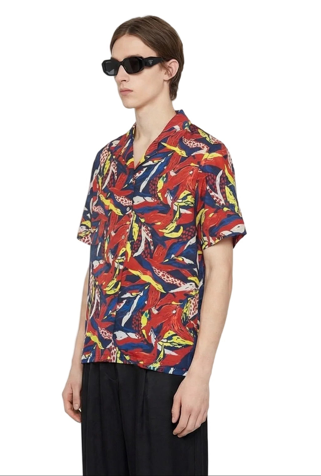 HAWAIIAN 2 SHIRT Seaweed NavyRed - BANANATIME