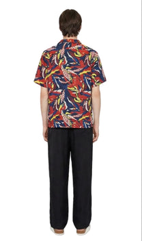 HAWAIIAN 2 SHIRT Seaweed NavyRed - BANANATIME