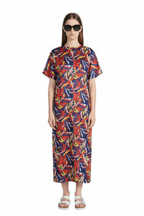 PULLOVER DRESS Seaweed NavyRed