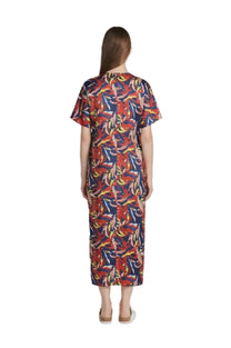 PULLOVER DRESS Seaweed NavyRed