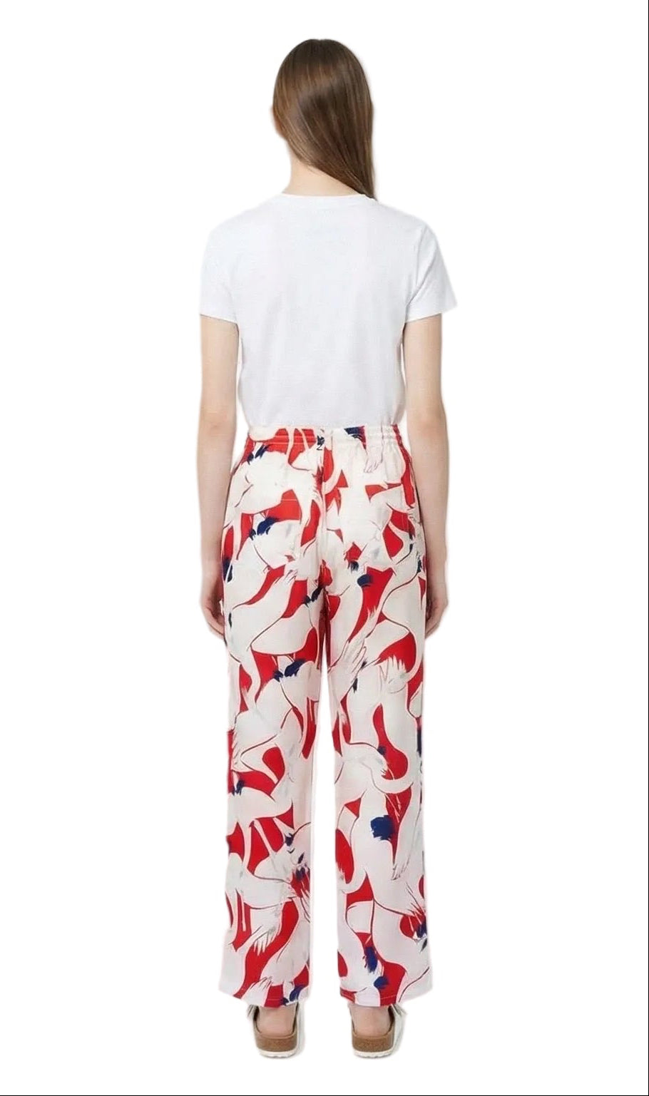 RELAX 2 PANT Dancing Birds RedEcru - BANANATIME
