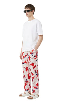 RELAX 2 PANT Dancing Birds RedEcru - BANANATIME