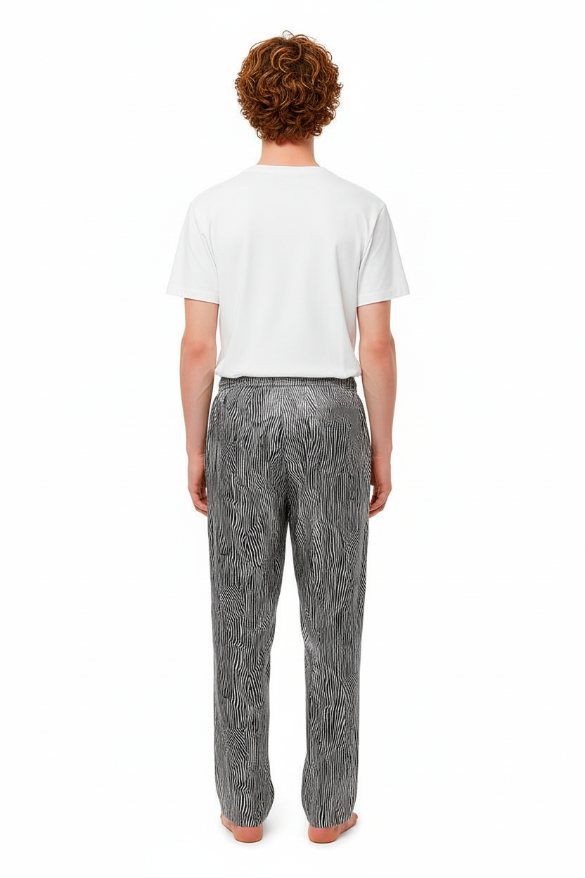 EASY PANT Bent Stripe Black - BANANATIME