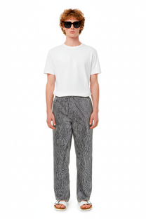 EASY PANT Bent Stripe Black - BANANATIME