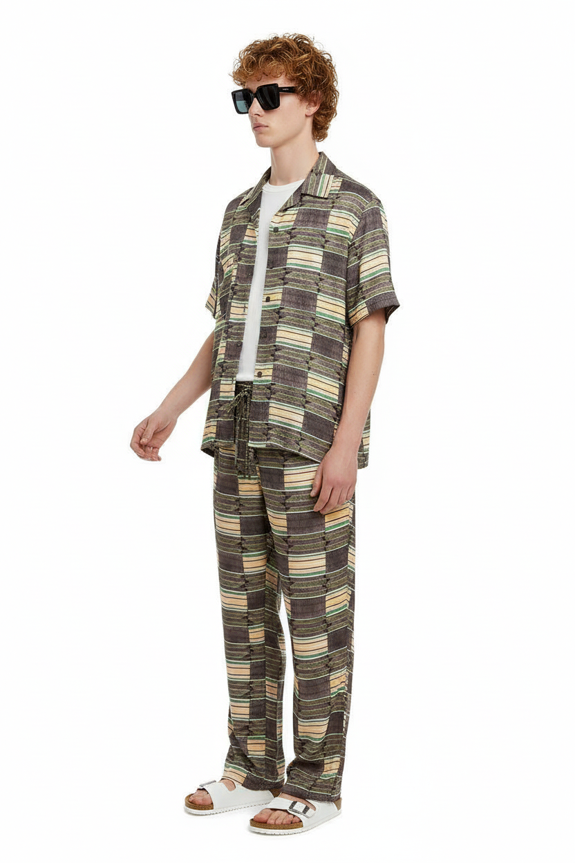 HAWAIIAN SHIRT Chocablock Pink - BANANATIME