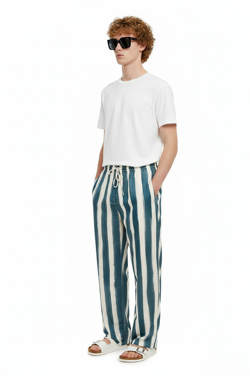 RELAX 2 PANT Electric Waves Blue - BANANATIME