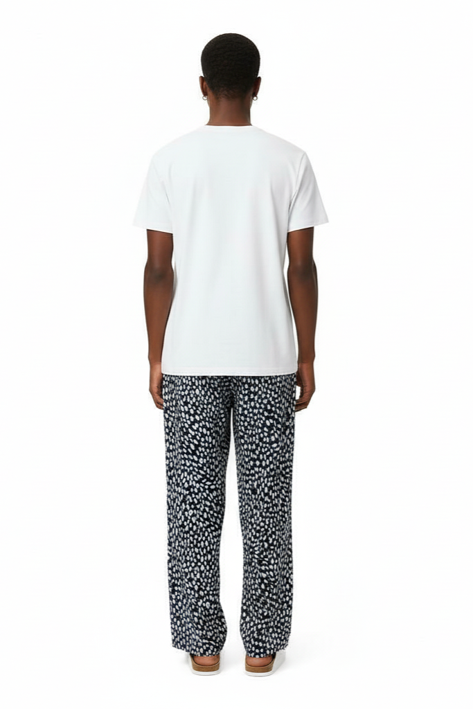 EASY PANT Cheetah Dots Navy - BANANATIME