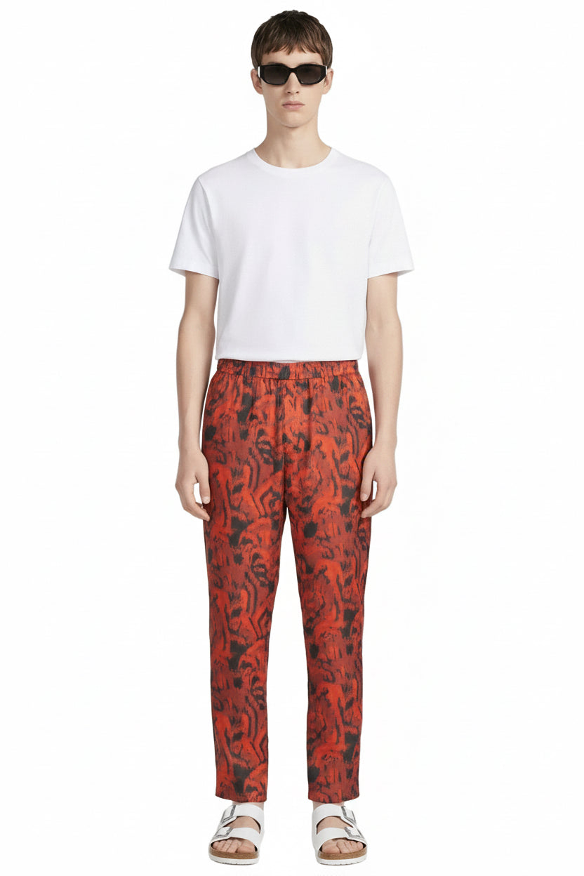 TAPERED 2 PANT Abstract Hawaiian Red - BANANATIME